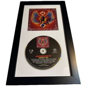 Gregg Rolie Journey Signed Framed Greatest Hits CD Rock Music Collectible 13”